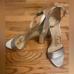Sam Edelman silver heels, size 8.5